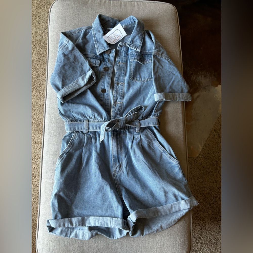NWT Denim Romper